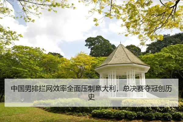 中国男排拦网效率全面压制意大利，总决赛夺冠创历史